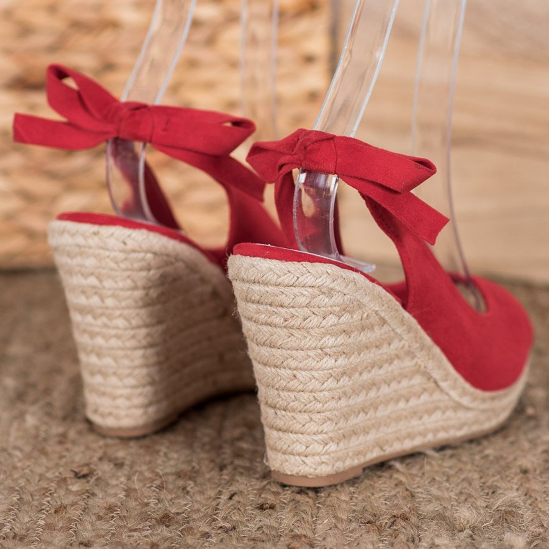 Goodin Svázané sandály Espadrilles červený 1