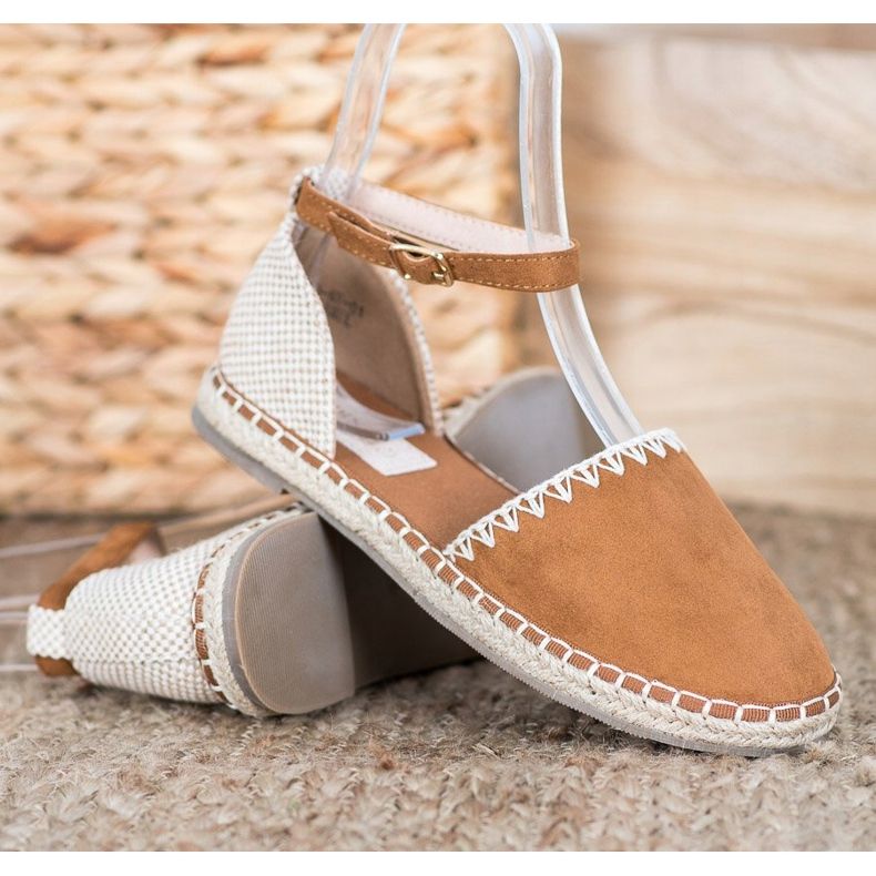 Goodin Hnědé espadrilky se semišem hnědý 1 Goodin Hnědé espadrilky se semišem hnědý 1