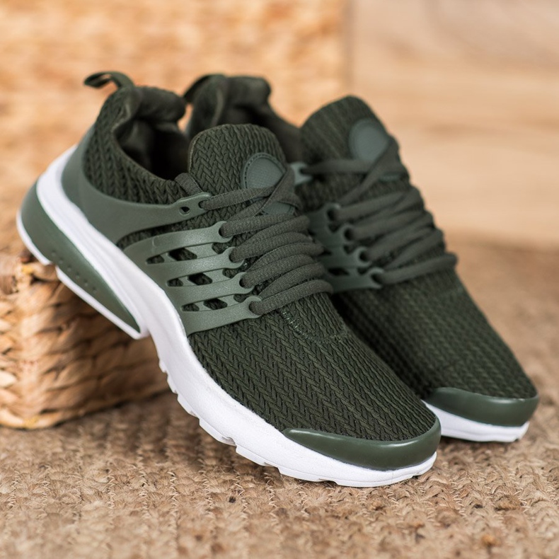 SHELOVET Textilní sportovní obuv khaki 1