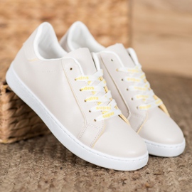 SHELOVET Super sportovní obuv hnědý žlutá 1