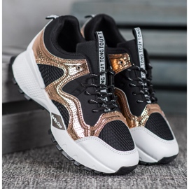 Bona Módní tenisky se síťovinou černá žlutá 1 Bona Módní tenisky se síťovinou černá žlutá 1