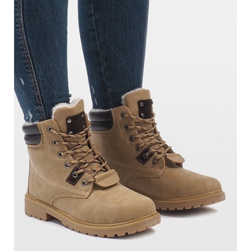 Velbloudí zateplené boty D494C-8 hnědý 1