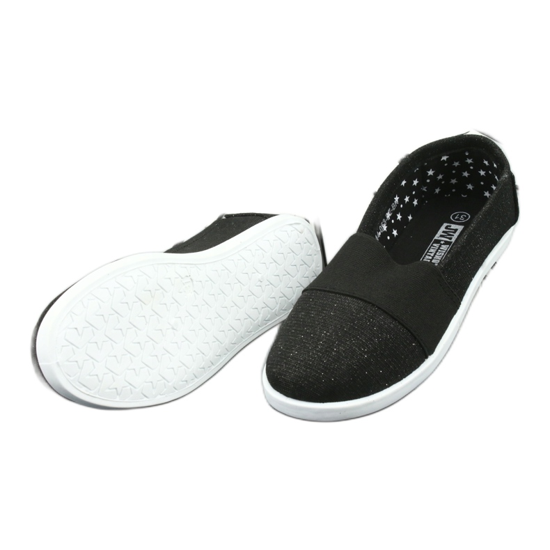 Wishot Dívčí lesklé černé a nedbalé tenisky 44-053 černá 4