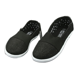 Wishot Dívčí lesklé černé a nedbalé tenisky 44-053 černý 2