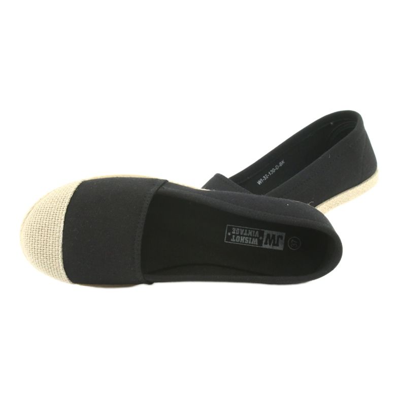 Wishot 32-130 balerín espadrilky černý 5