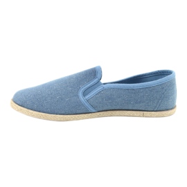 Wishot Dámské espadrilky se třpytkami 32-187 modré modrý 2