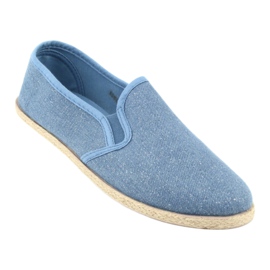 Wishot Dámské espadrilky se třpytkami 32-187 modré modrý 1