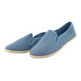 Wishot Dámské espadrilky se třpytkami 32-187 modré modrý 3