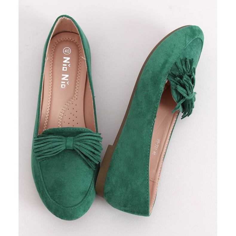 Zelené dámské mokasíny 99-72A zelené zelená 1
