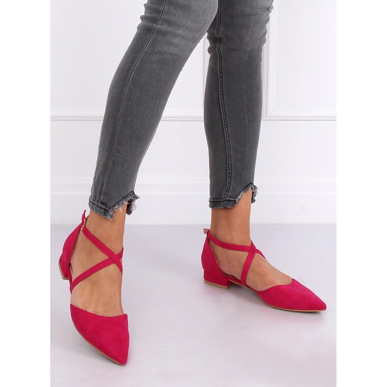 Fuchsie broušené balerínky S-880 Fushia růžový 1