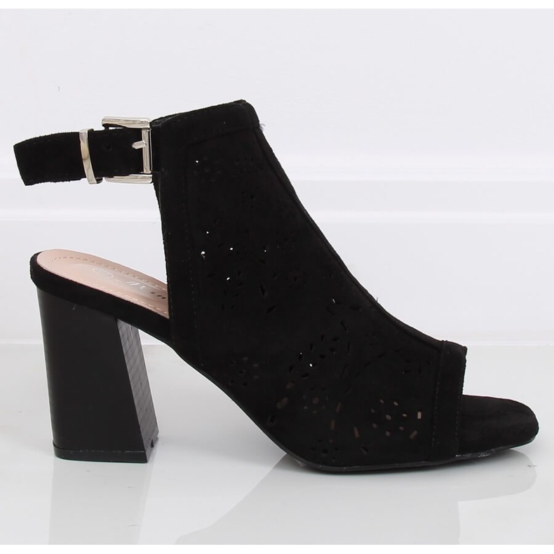 Černé lodičky s otevřenou špičkou 3015 Black černá 2