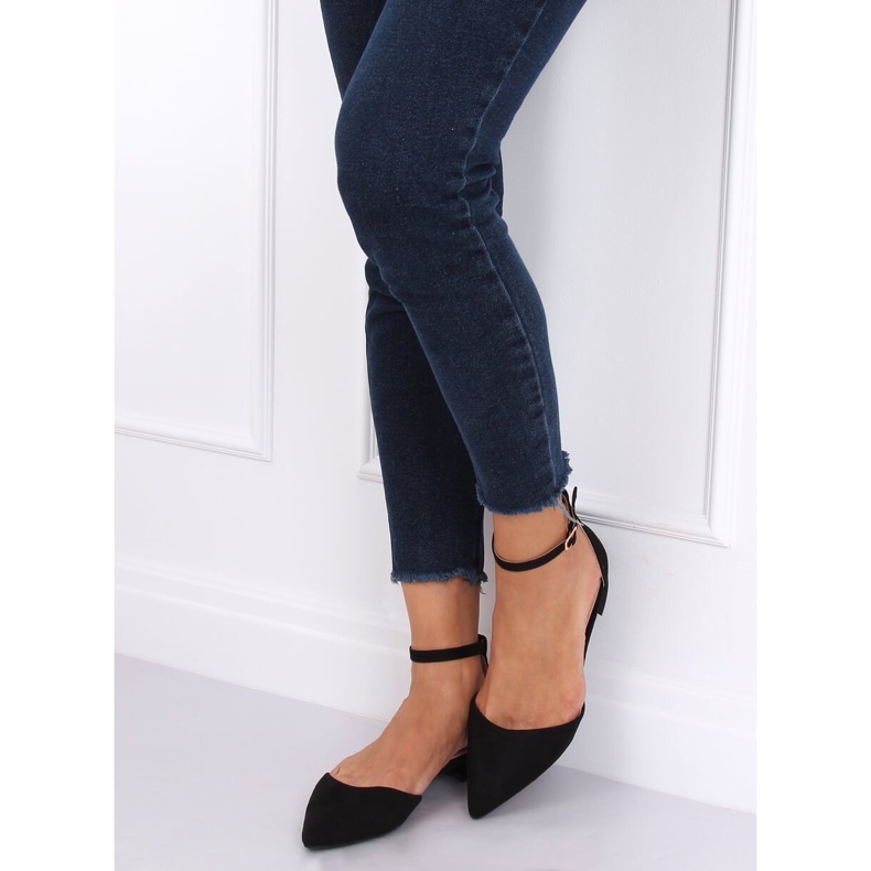 Černá MM-795 Černě broušené balerínky černý 1