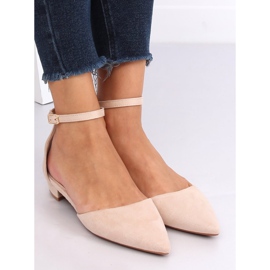 Béžově broušené balerínky MM-795 Béžové béžový 2