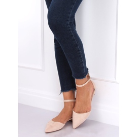 Béžově broušené balerínky MM-795 Béžové béžový 1