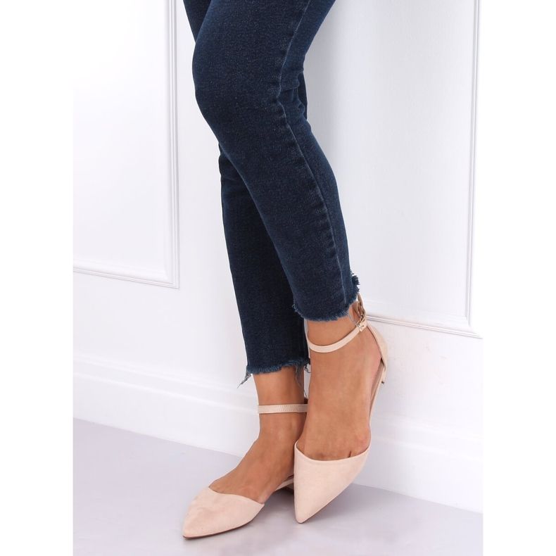 Béžově broušené balerínky MM-795 Béžové béžový 1
