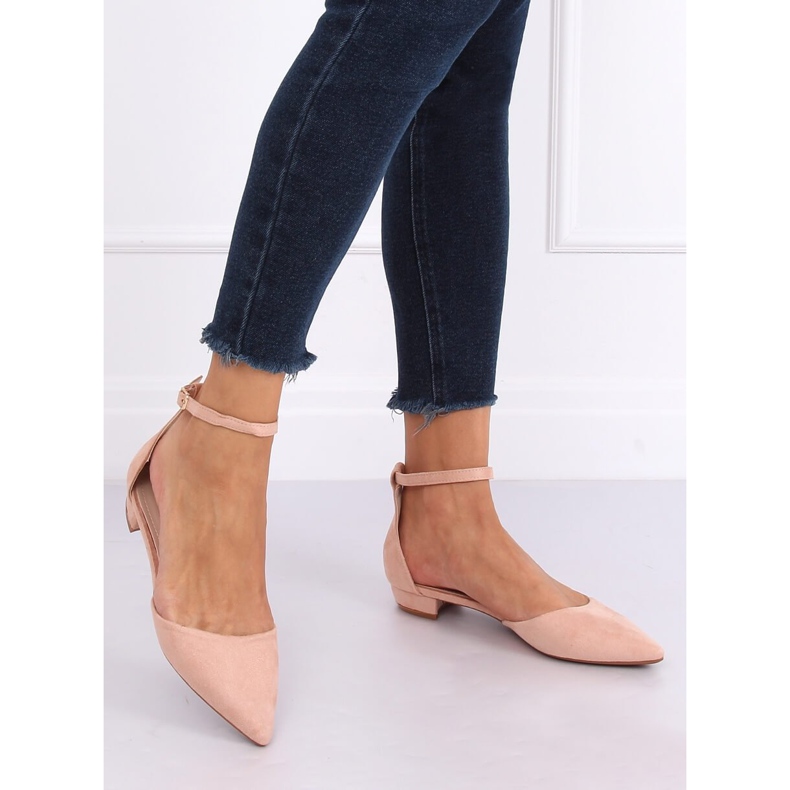 Růžové střižené balerínky MM-795 Pink růžový 2