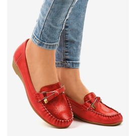 Červené matné klínové boty BO-303 2 Červené matné klínové boty BO-303 2