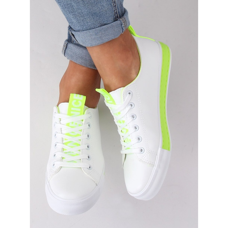 Dámské bílé a zelené tenisky A88-23 Green bílý zelená 1