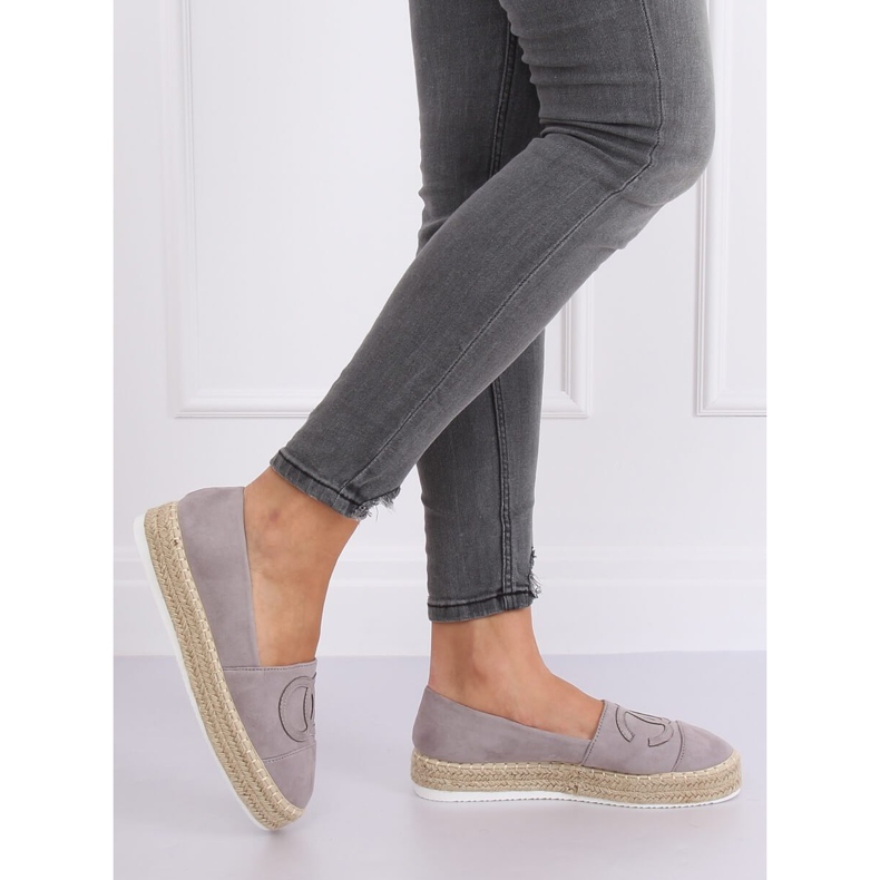 Šedé espadrilky pro ženy T341P Grey šedá 1