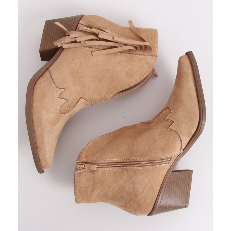 Dámské béžové kovbojské boty NC999 béžové béžový 1