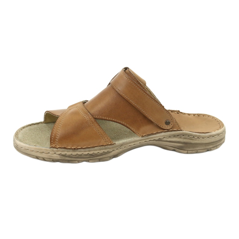 Pohodlné sandály na pantofle Naszbut 024 v béžové barvě béžový 2