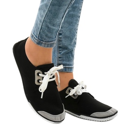 Černé nazouvací tenisky BO-6 černá 1