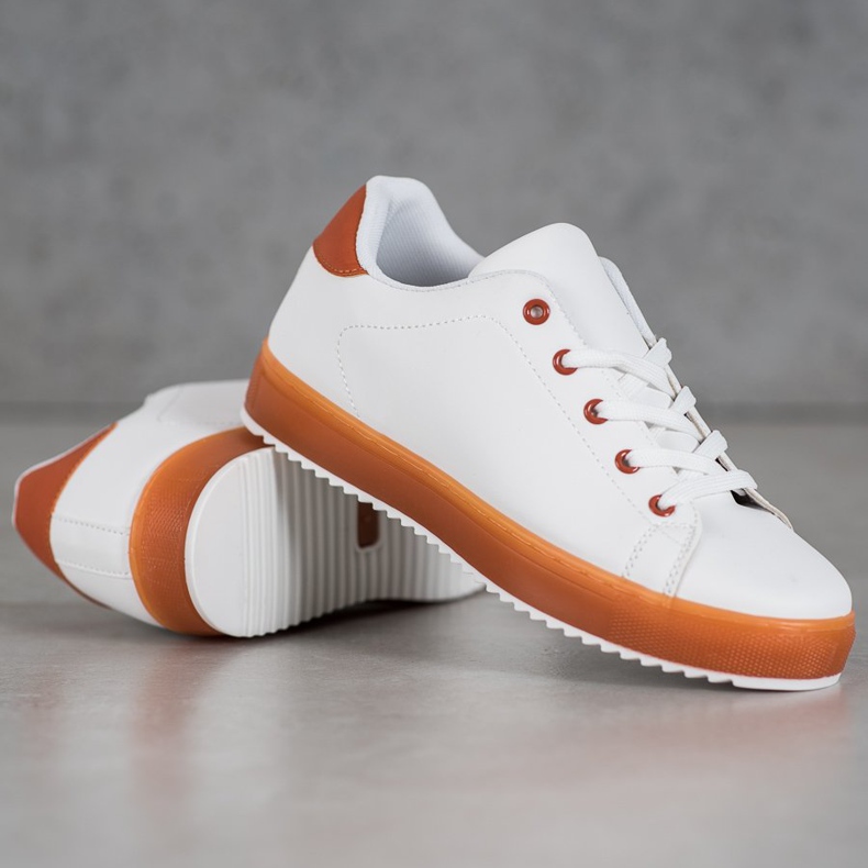 SHELOVET Boty S Barevnou Podešví bílý 2