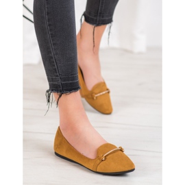 SHELOVET Baletka ve špice hnědý 1