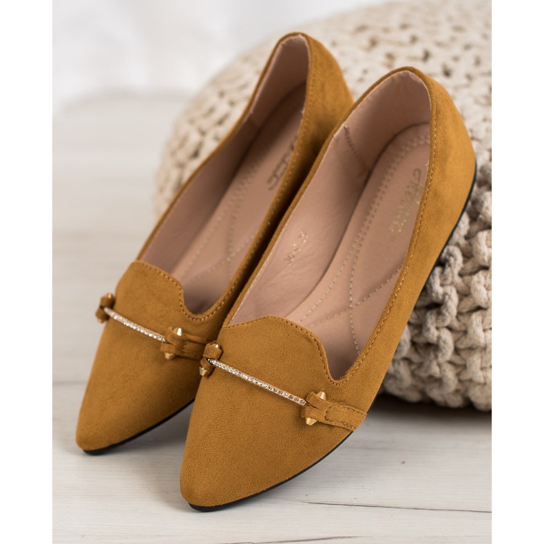 SHELOVET Baletka ve špice hnědý 2