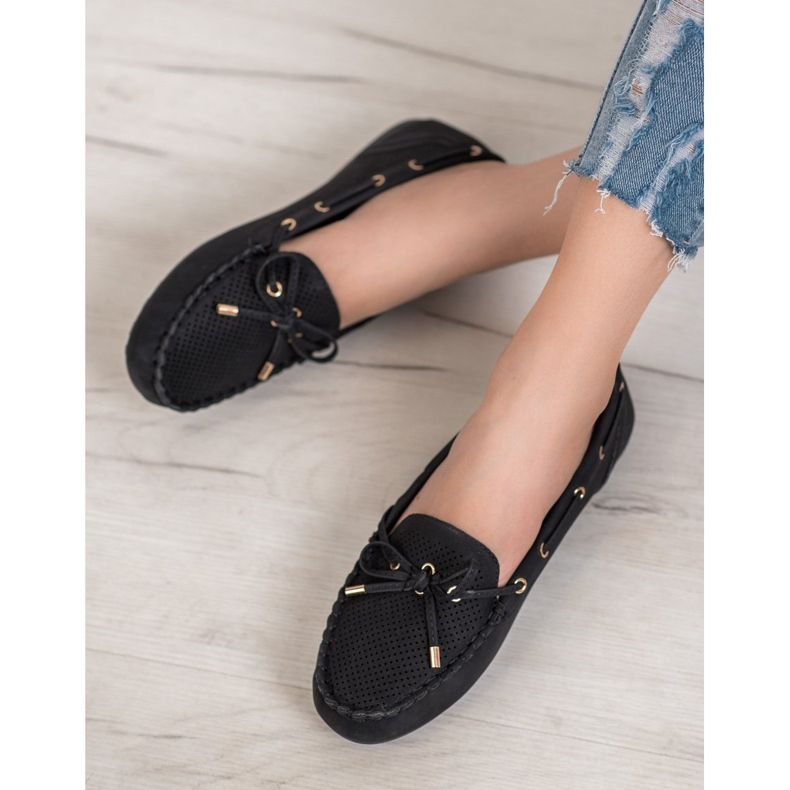 Diamantique Mokré mokasíny černá 2