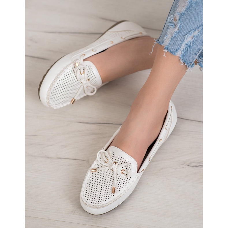 Diamantique Mokré mokasíny bílý 1