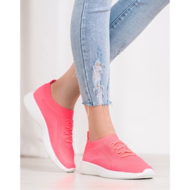 Neonové sportovní boty růžový 3