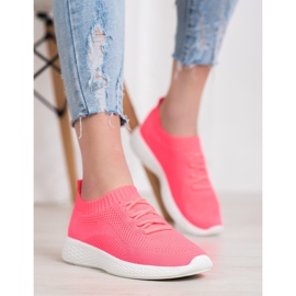 Neonové sportovní boty růžový 4