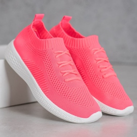Neonové sportovní boty růžový 1