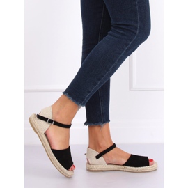 Černé espadrilky BB28P hnědý černá 1
