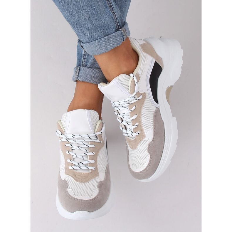 Dámská sportovní obuv JD02P bílá béžová bílý černý fialová růžový 2
