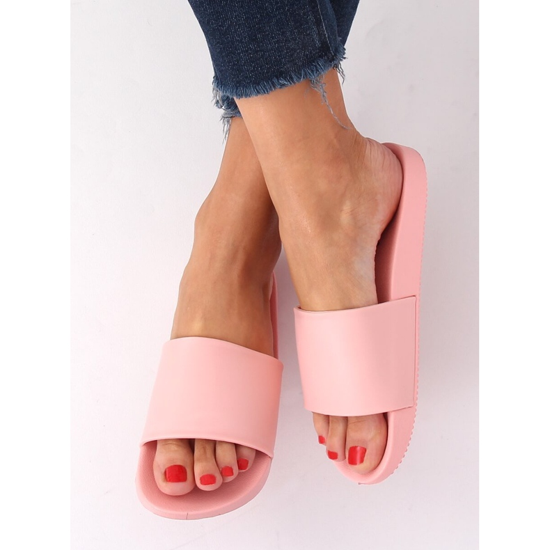 Růžové dámské růžové pantofle CK78P Pink růžový 1
