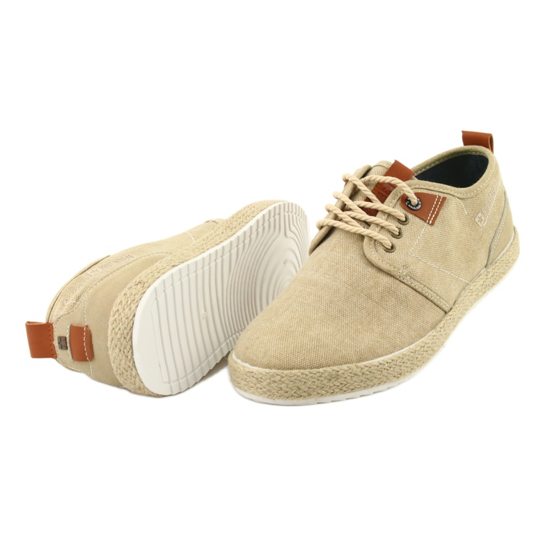 Pánské krajkové espadrilky Big Star FF174153 hnědý 4 Pánské krajkové espadrilky Big Star FF174153 hnědý 4
