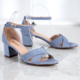 Seastar Stylové semišové sandály modrý 1 Seastar Stylové semišové sandály modrý 1