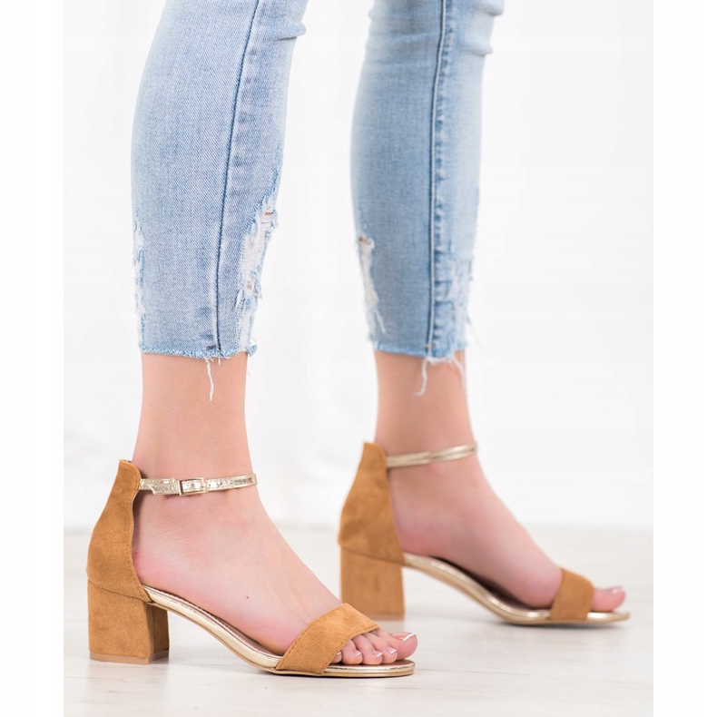 Seastar Sandály Se Zlatým Páskem hnědý 2