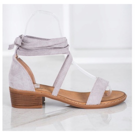 Svázané sandály šedá 2