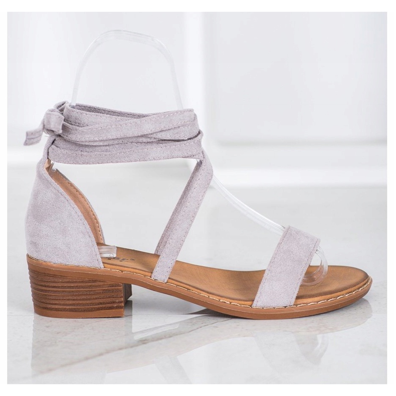Svázané sandály šedá 2