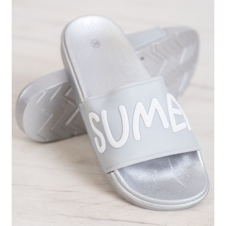 SHELOVET Gumové pantofle šedá 2