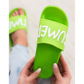 SHELOVET Gumové pantofle zelená 1