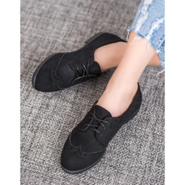 SHELOVET Klasické semišové boty černá 1