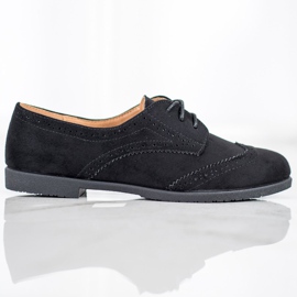 SHELOVET Klasické semišové boty černá 2