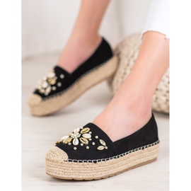 Seastar Espadrilky s ornamenty černý 2