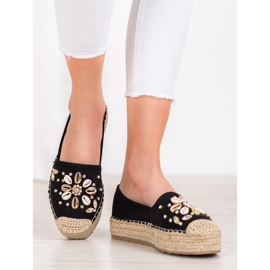 Seastar Espadrilky s ornamenty černý 1