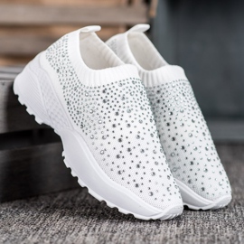 Diamantique Sportovní obuv s krystaly bílý 1