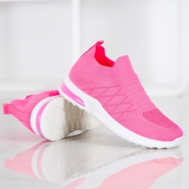 Diamantique Neonové nazouvací boty růžový 1